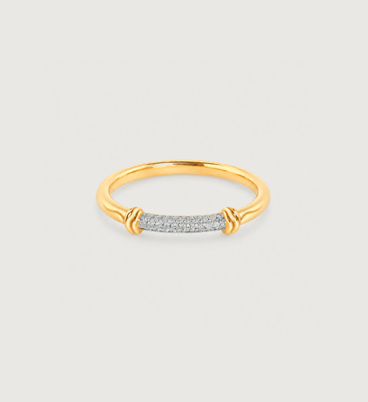 Solis Clasp Pave Ring (Gold), main product view