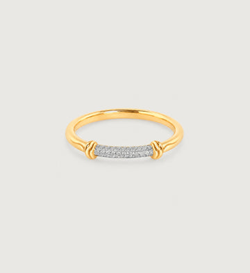 Solis Clasp Pave Ring (Gold), main product view