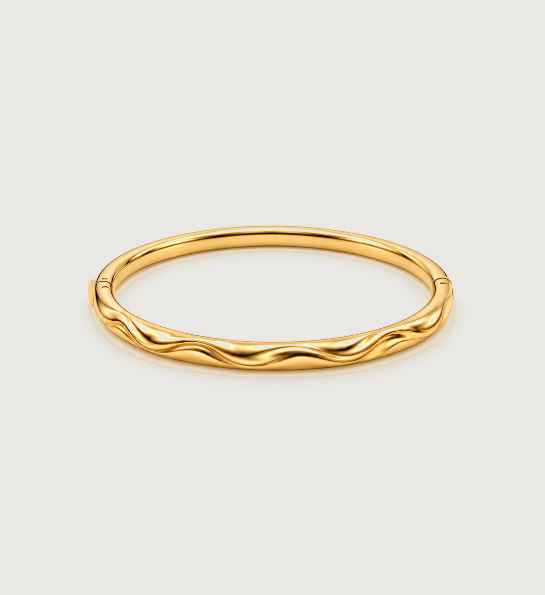 Solis Fine Wave Bangle (Gold), main product view