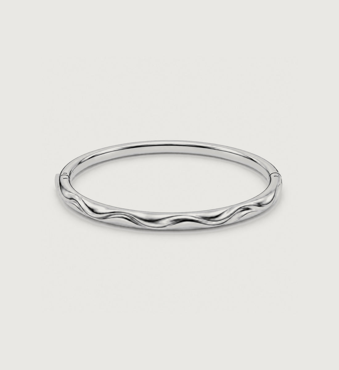 Solis Fine Wave Bangle (Silver), main product view