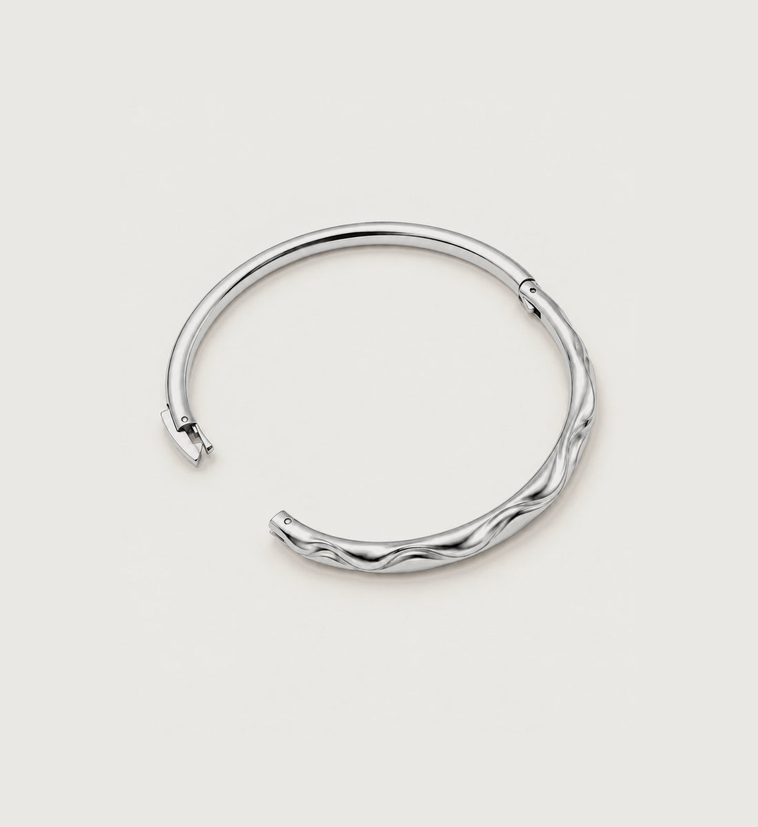 Solis Fine Wave Bangle (Silver), main product view