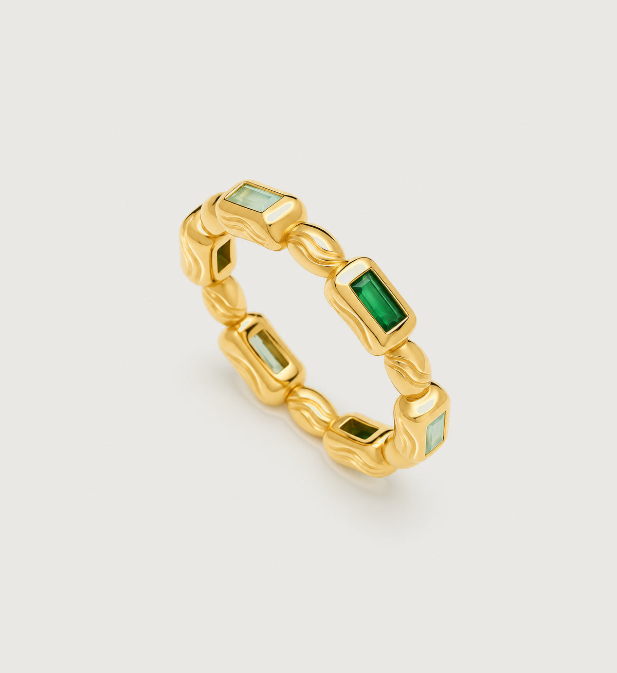 Verda Baguette Link Ring (Gold), main product view
