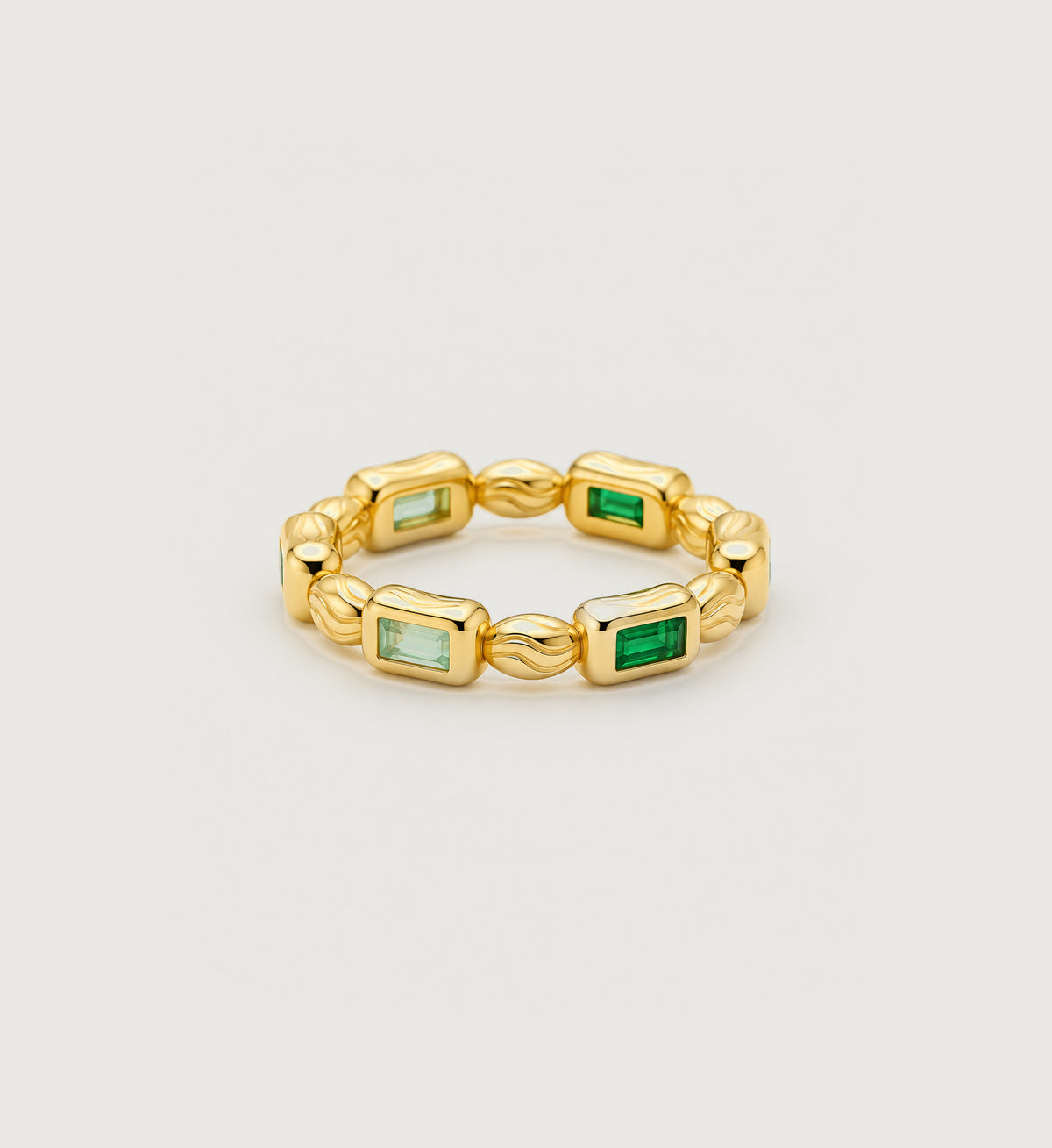 Verda Baguette Link Ring (Gold), alternate product view