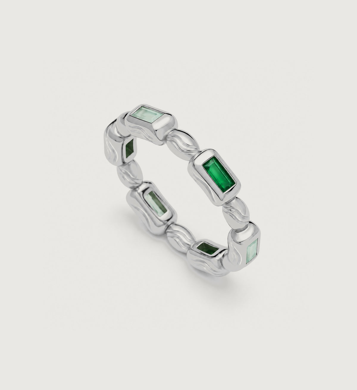 Verda Baguette Link Ring (Silver), main product view